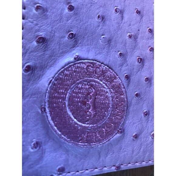 Coolman Golf Scorecard Holder Pink Embroidered Logo Golfer Score Card Portfolio - Picture 2 of 8